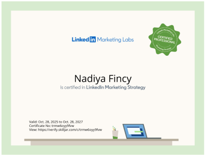 Best Freelnce Digital Marketer In Wandoor Malappuam-certificate